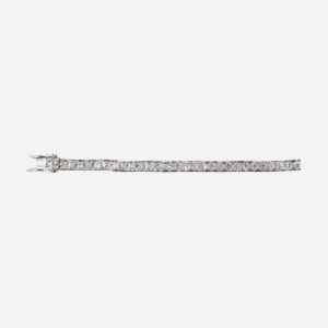925 Sterling Silver 2.5MM Square White C.Z Tennis Tennis Bracelet TBRSW-2.5MM