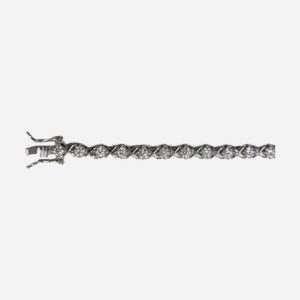 925 Sterling Silver 2.5MM XO Tennis Bracelet TBRXO-2.5MM