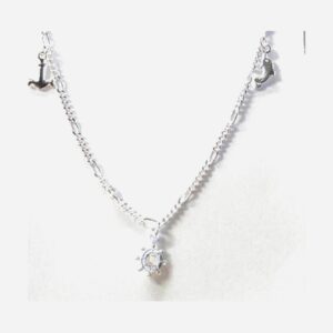 925 Sterling Silver Anchor/Dolphin/Shipwheel Anklet ANK-127