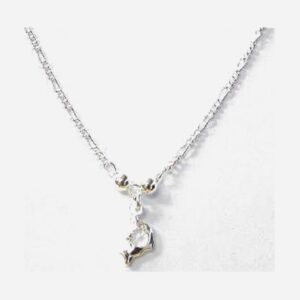 925 Sterling Silver C.Z Dolphin Anklet ANK-132