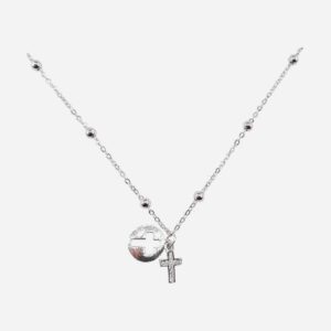 925 Sterling Silver Pendant Necklace(Crosses) 42+3CM NPC-129