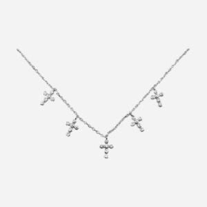 925 Sterling Silver Pendant Necklace(Crosses) 45+5CM NPC-131