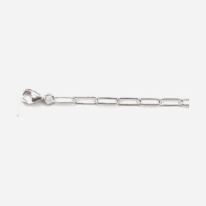 925 Sterling Silver Paperclip Chain/BR PCRS-H-3.3MM