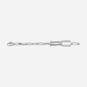 925 Sterling Silver Paperclip Chain/BR PCFM-H-4MM
